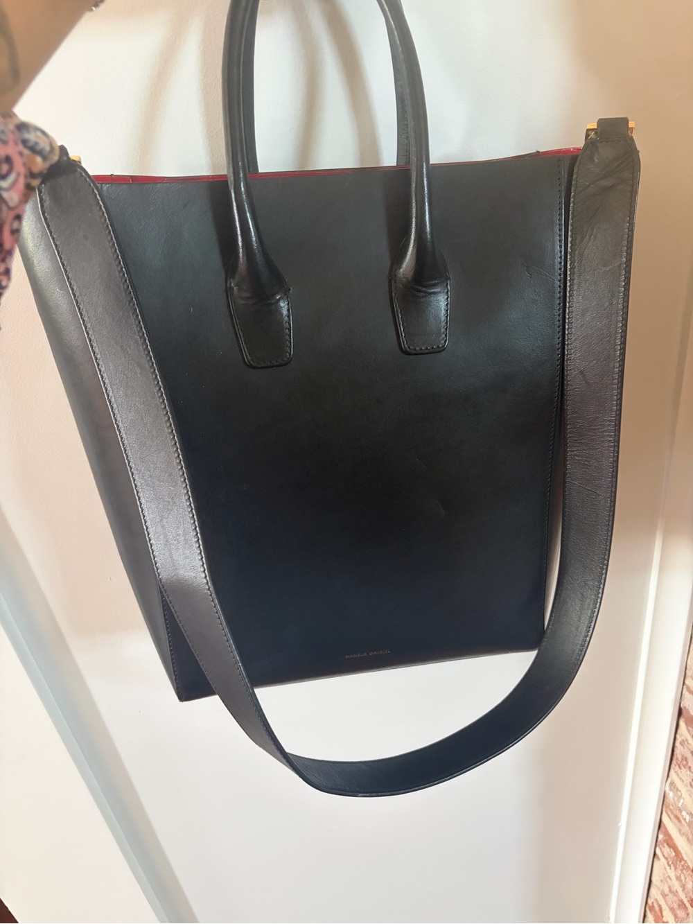 Mansur Gavriel Black Leather Tote